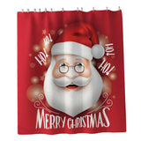 Maxbell Christmas Decor Shower Curtain w/ Hooks for Bathroom Xmas Home Decoration C
