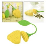 Maxbell Fruit Shape Silicone Tea Strainer Filter Tea Infuser Yellow_Strawberry
