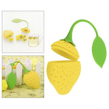 Maxbell Fruit Shape Silicone Tea Strainer Filter Tea Infuser Yellow_Strawberry