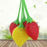 Maxbell Fruit Shape Silicone Tea Strainer Filter Tea Infuser Yellow_Strawberry
