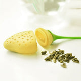 Maxbell Fruit Shape Silicone Tea Strainer Filter Tea Infuser Yellow_Strawberry