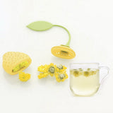 Maxbell Fruit Shape Silicone Tea Strainer Filter Tea Infuser Yellow_Strawberry
