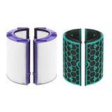 2Set Glass HEPA Filter & Activated Carbon Filter for Dyson HP04 HP05