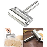 Pizza Pastry Baking Dough Roller Rolling Pin Stainless Steel 5.3 inch Roller