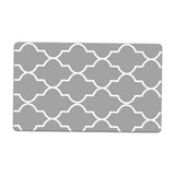 Maxbell 2pcs Checked Kitchen Bedroom Mat Runner Rug Anti Fatigue Grey