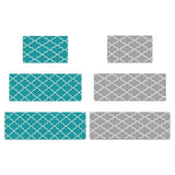 Maxbell 2pcs Checked Kitchen Bedroom Mat Runner Rug Anti Fatigue Grey