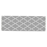 Maxbell 2pcs Checked Kitchen Bedroom Mat Runner Rug Anti Fatigue Grey