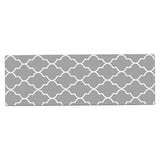 Maxbell 2pcs Checked Kitchen Bedroom Mat Runner Rug Anti Fatigue Grey