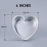 Maxbell 2pcs Heart Shaped Thicken Aluminum Alloy Chocolate Cake Pan DIY Baking Tools