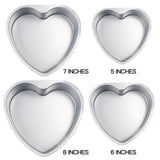 Maxbell 2pcs Heart Shaped Thicken Aluminum Alloy Chocolate Cake Pan DIY Baking Tools