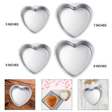 Maxbell 2pcs Heart Shaped Thicken Aluminum Alloy Chocolate Cake Pan DIY Baking Tools