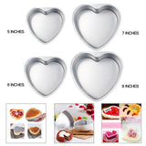 Maxbell 2pcs Heart Shaped Thicken Aluminum Alloy Chocolate Cake Pan DIY Baking Tools