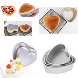 Maxbell 2pcs Heart Shaped Thicken Aluminum Alloy Chocolate Cake Pan DIY Baking Tools