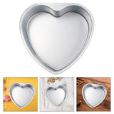Maxbell 2pcs Heart Shaped Thicken Aluminum Alloy Chocolate Cake Pan DIY Baking Tools