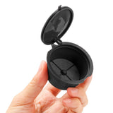 3Pcs Reusable Coffee Capsule Filters with Spoon and Cleaning Brush Black