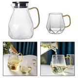 Maxbell Diamond Glass Teapot Cup Carafe Heat-resistant Water Jug Cup