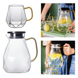 Maxbell Diamond Glass Teapot Cup Carafe Heat-resistant Water Jug Cup