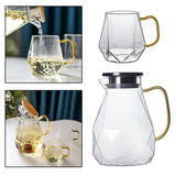 Maxbell Diamond Glass Teapot Cup Carafe Heat-resistant Water Jug Cup
