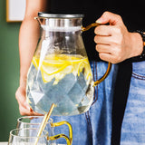 Maxbell Diamond Glass Teapot Cup Carafe Heat-resistant Water Jug Cup