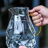 Maxbell Diamond Glass Teapot Cup Carafe Heat-resistant Water Jug Cup