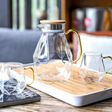 Maxbell Diamond Glass Teapot Cup Carafe Heat-resistant Water Jug Cup