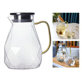 Maxbell Diamond Glass Teapot Cup Carafe Heat-resistant Water Jug Cup