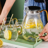 Maxbell Diamond Glass Teapot Cup Carafe Heat-resistant Water Jug Cup