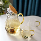 Maxbell Diamond Glass Teapot Cup Carafe Heat-resistant Water Jug Cup