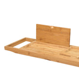 Extendable Bamboo Bath Tub Caddy Wooden Bathtub Bridge Shelf Organizer Tray