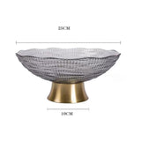 Maxbell 2pcs Glass Fruit Bowl Dish Desserts Snack Candy Bowl Kitchen Serving Trays