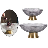 Maxbell 2pcs Glass Fruit Bowl Dish Desserts Snack Candy Bowl Kitchen Serving Trays