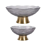 Maxbell 2pcs Glass Fruit Bowl Dish Desserts Snack Candy Bowl Kitchen Serving Trays