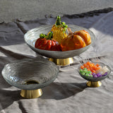 Maxbell 2pcs Glass Fruit Bowl Dish Desserts Snack Candy Bowl Kitchen Serving Trays