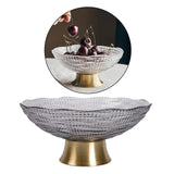 Maxbell 2pcs Glass Fruit Bowl Dish Desserts Snack Candy Bowl Kitchen Serving Trays