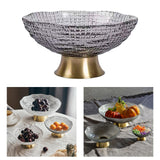 Maxbell 2pcs Glass Fruit Bowl Dish Desserts Snack Candy Bowl Kitchen Serving Trays