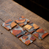 Maxbell 2pcs Creative Resin Wood Coasters Tea Cup Square Pad Tableware Decors