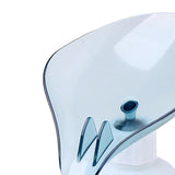 Plastic Leaf Shape Soap Dish Holder Container Box for Bathroom Blue