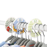 Maxbell 2xToddler Baby Clothing Closet Rack Size Dividers Rings 12pcs Blank