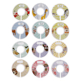 Maxbell 6xToddler Baby Clothing Closet Rack Size Dividers Rings 12pcs Blank