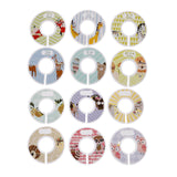 Maxbell 6xToddler Baby Clothing Closet Rack Size Dividers Rings 12pcs Blank