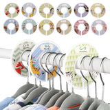 Maxbell 3xToddler Baby Clothing Closet Rack Size Dividers Rings 12pcs Blank