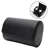 Maxbell 2xWatch Travel Case PU Leather Soft Bracket Gifts fr Holding Wristwatch Black
