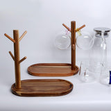 Maxbell 2x Wood Mug Rack Holder Tree Coffee Cup Storage Stand
