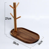 Maxbell 2x Wood Mug Rack Holder Tree Coffee Cup Storage Stand