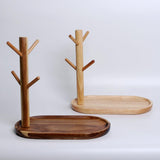 Maxbell 2x Wood Mug Rack Holder Tree Coffee Cup Storage Stand