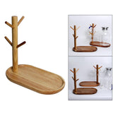 Maxbell 2x Wood Mug Rack Holder Tree Coffee Cup Storage Stand