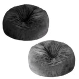 6ft Bean Bed Bag Cover Furniture Protector Solid Color Washable Couch Cover black