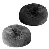 6ft Bean Bed Bag Cover Furniture Protector Solid Color Washable Couch Cover black