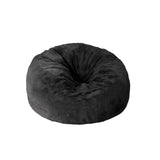 6ft Bean Bed Bag Cover Furniture Protector Solid Color Washable Couch Cover black