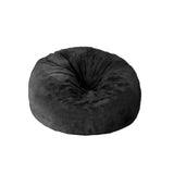 6ft Bean Bed Bag Cover Furniture Protector Solid Color Washable Couch Cover black